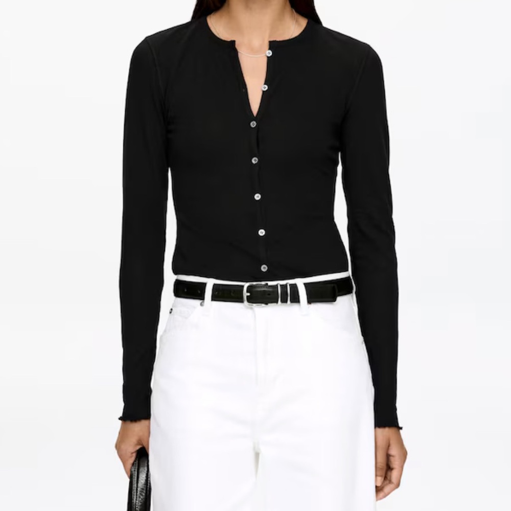 Arket Black Mesh Top